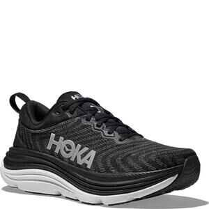 NEW HOKA women's gaviota 5 running shoes - wide in black/white